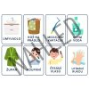 Ilustrované kartičky k tisku – hygiena, toaleta, šampon, župan