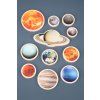 Dřevěné disky planet s realistickými obrázky – TickiT Solar System