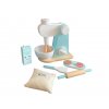 Dřevěný dětský mixér s příslušenstvím do kuchyňky