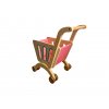 Montessori nákupní vozík ze dřeva – hračka pro malé prodavače