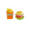 Dřevěný hamburger a sendvič s hranolky – hračka pro děti