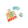 Dřevěná logická hra pro děti – geometrické tvary a zvoneček