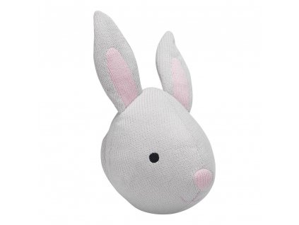 Knitted bunny grey/white