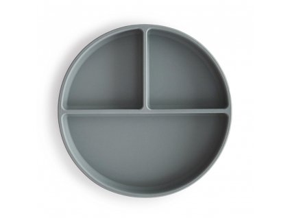 Mushie silikonový talíř s přísavkou - Stone