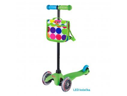 1647 6 mini micro classic zelena led batoh