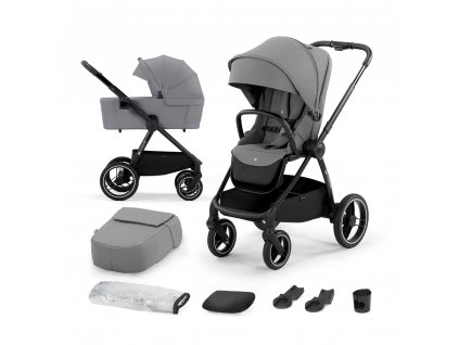 KINDERKRAFT Kočík kombinovaný Nea 2v1 Platinum Grey, Premium