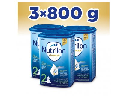 3x NUTRILON 2 Pokračovacie dojčenské mlieko 800 g, 6+