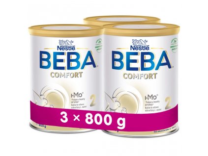 3x BEBA COMFORT HM-O 2 Mlieko pokračovacie, 800 g