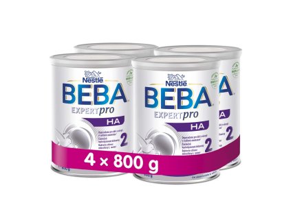 4x BEBA EXPERTpro HA 2 Mlieko pokračovacie, 800 g