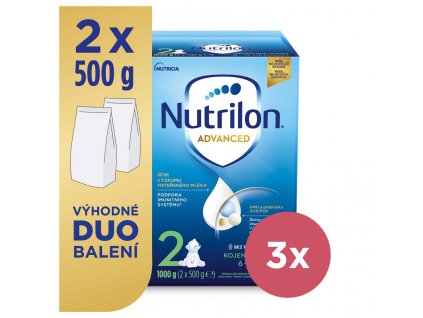 3x NUTRILON 2 Advanced následné dojčenské mlieko 1 kg, 6+