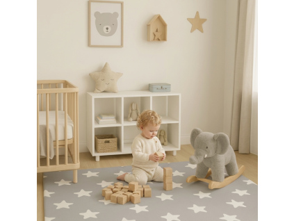 LALALU Dream White Star 190x130 cm