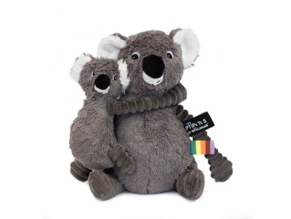 Plush Koala Mum and Baby Grey
