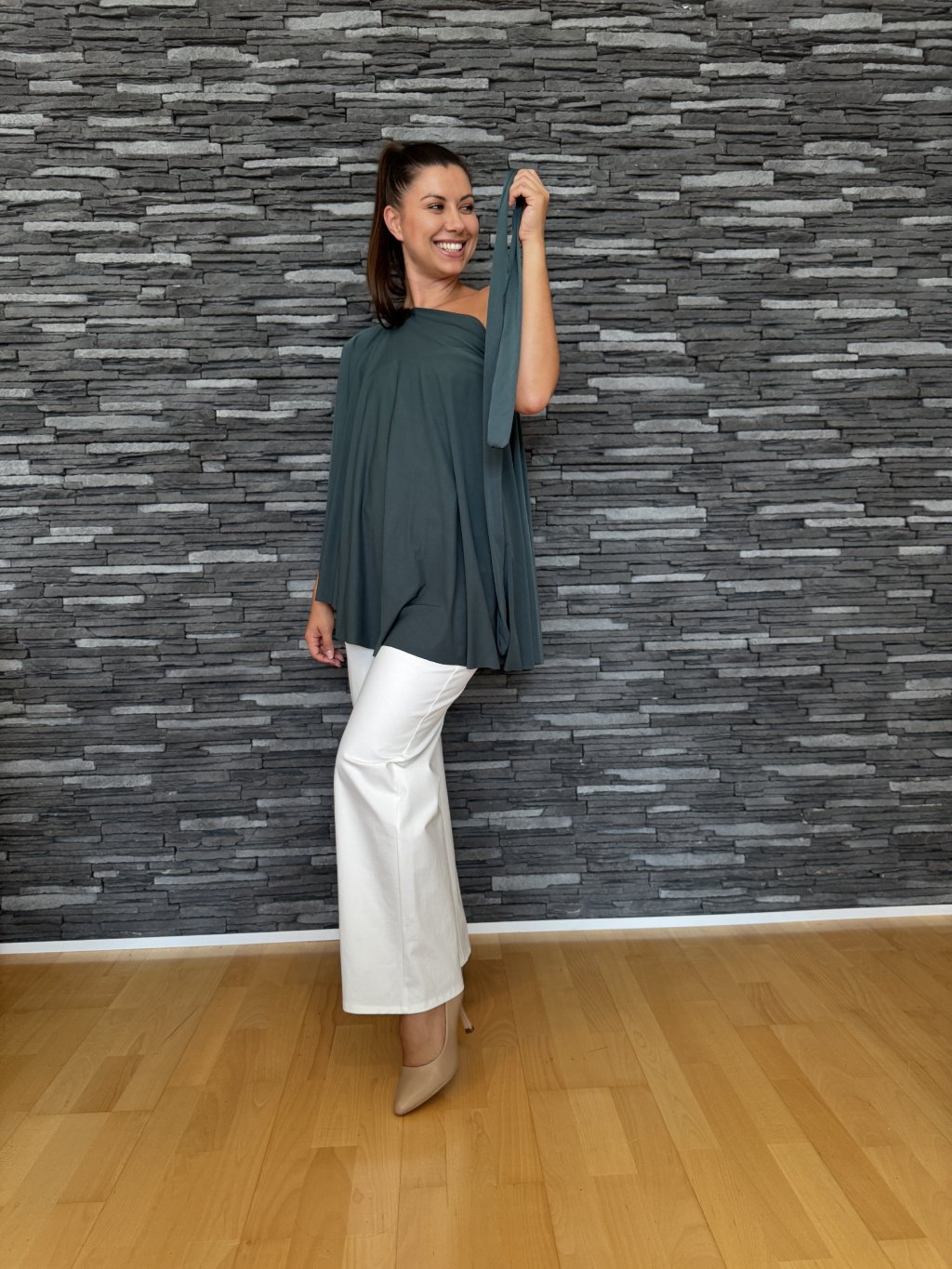 Multifunkční halenka - smaragdová