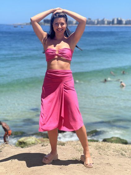 Šátek kratší - růžová