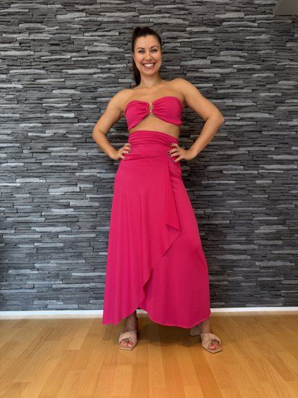 Šátek delší - tmavě růžová