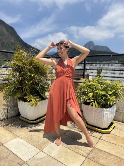 Šátek delší - cihlová