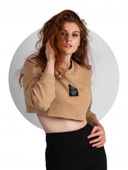 mikina crewneck crop sandy title n