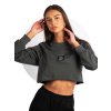 mikina crewneck crop army close