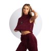 mikina fluffy crop bordeaux title