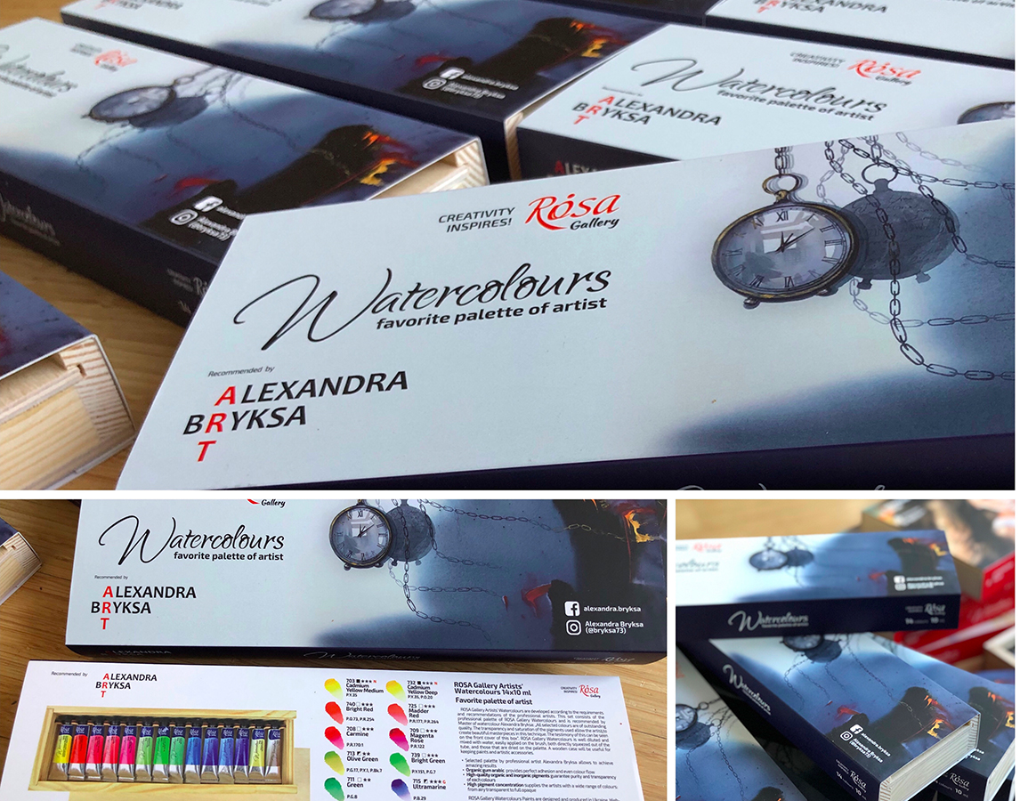 Watercolour set 12 Alexandra Bryksa Rosa 