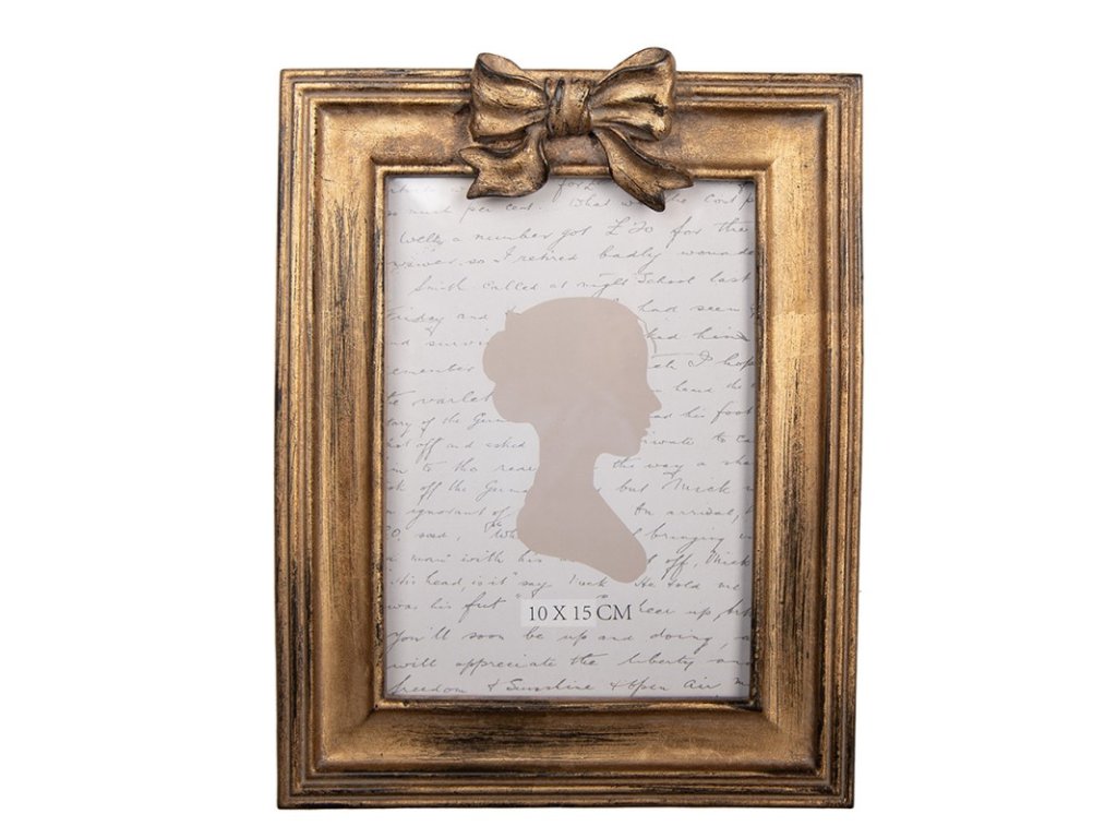 photo frame 10x15 cm gold colored plastic
