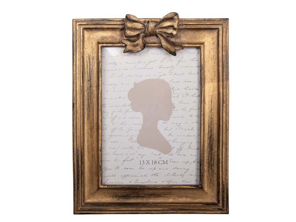 photo frame 13x18 cm gold colored plastic