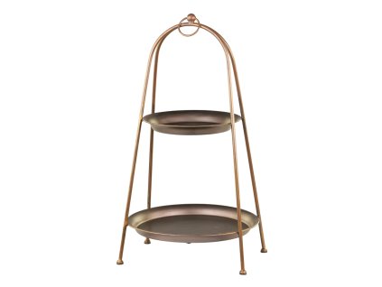 MOSADZNÝ DVOJITÝ ETAŽÉR CHIC ANTIQUE (64079213)-WWW.LAMAISON.SK