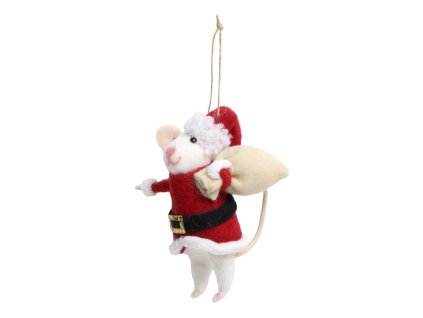 WEIHNACHTSMANN MAUS ORNAMENT SCHICK ANTIK (52070200)