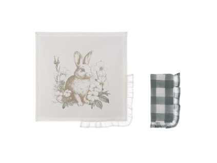 A37658B Veľkonočná servítka károvaná Lapin Blanc Maricló (A37658B)