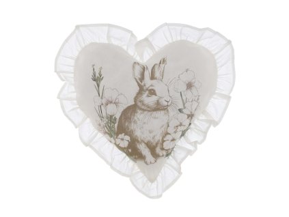 A37661 Veľkonočný vankúš srdce 45x45 Lapin Blanc Maricló (A37661)