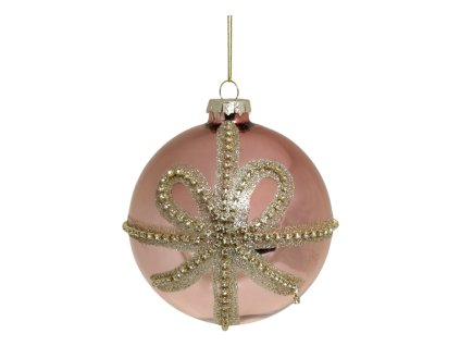 WEIHNACHTSKUGEL D10CM ROSA CHIC ANTIQUE (52064607)