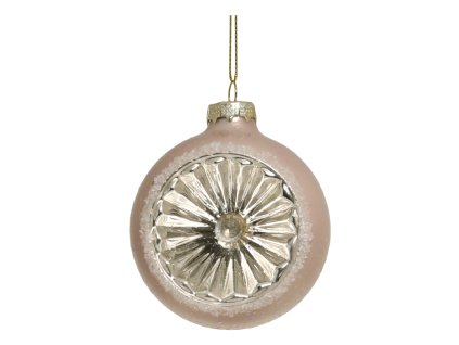 WEIHNACHTLICHE HALBKUGEL D10CM ROSA CHIC ANTIQUE (52064407)