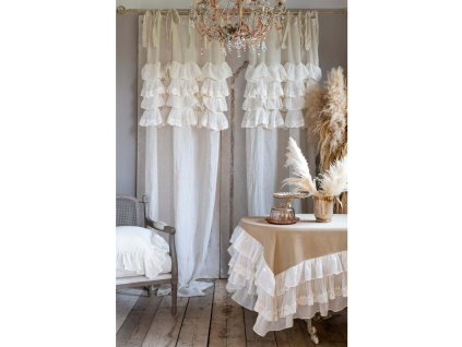 VORHANG DENTELLE 140*290 BLANC MARICLO (A35281)