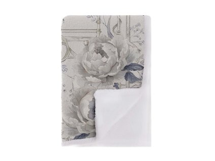 KVETOVANÁ DEKA PEONIES 160X220 BLANC MARICLO (A39275)