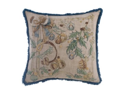 VIANOČNÝ VANKÚŠ INTRECCI 50X50 BLANC MARICLO (A39030)