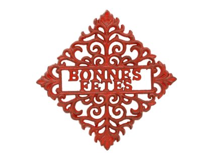 dessous de plat noel rouge 18x18cm fonte 201594 201594 DEB WEB 1