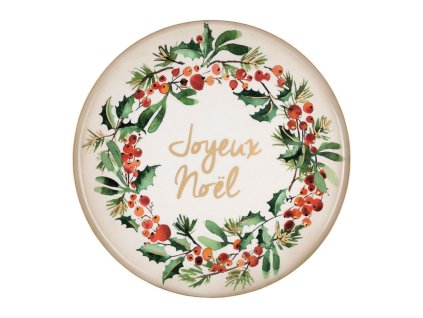 plateau noel rouge vert dore d35 5cm fer 39175 39175 DEB WEB