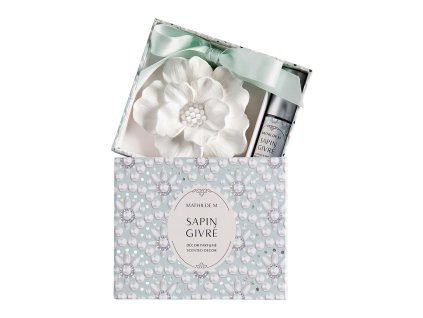 decor parfume et concentre fete nacree sapin givre