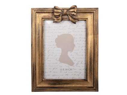 photo frame 13x18 cm gold colored plastic