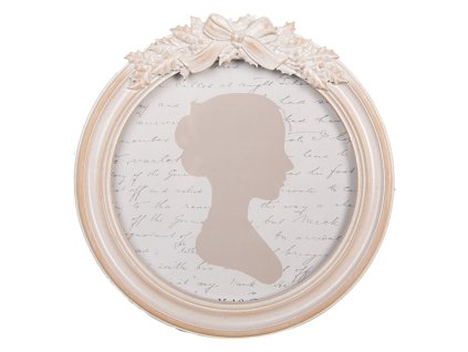 photo frame o 13 cm beige plastic