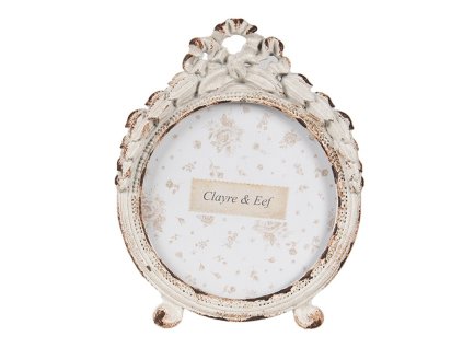 photo frame o 6 cm white metal picture frame