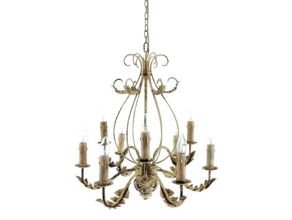 9-ARMIGER KRONLEUCHTER ALCYONE BLANC MARICLO (A35224)