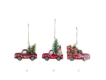 WEIHNACHTSAUTO ORNAMENT BLANC MARICLO (A35243B)