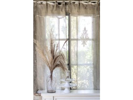 LEINENVORHANG DENTELLE 60*160 BLANC MARICLO (A36119)
