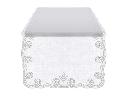 LÄUFER RICAMATO 45*140CM BLANC MARICLO (A36122)