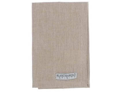 6ER SET SERVIETTEN UNENDLICH BEIGE BLANC MARICLO