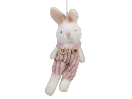 65348 easter pendant rabbit 14 cm white fabric decorative pendant