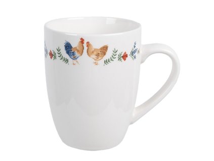 carymu mug 350 ml white ceramic rooster drinking cup