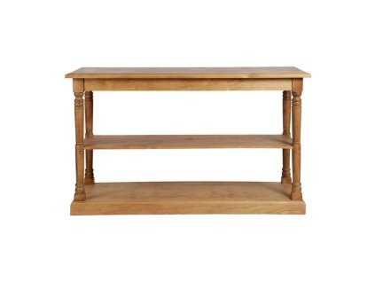 Vidiecky odkladací konzolový stôl s policami v prírodnom prevedení. Jednoduchá a funkčná kolekcia nábytku od Comptoir de Famille.-lamaison.sk