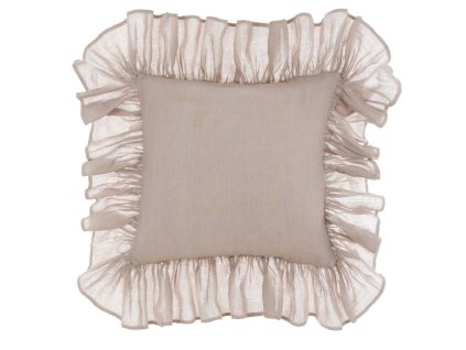 LEINENKISSEN MIT RÜSCHE 45*45 BLANC MARICLO (A3529099EC)